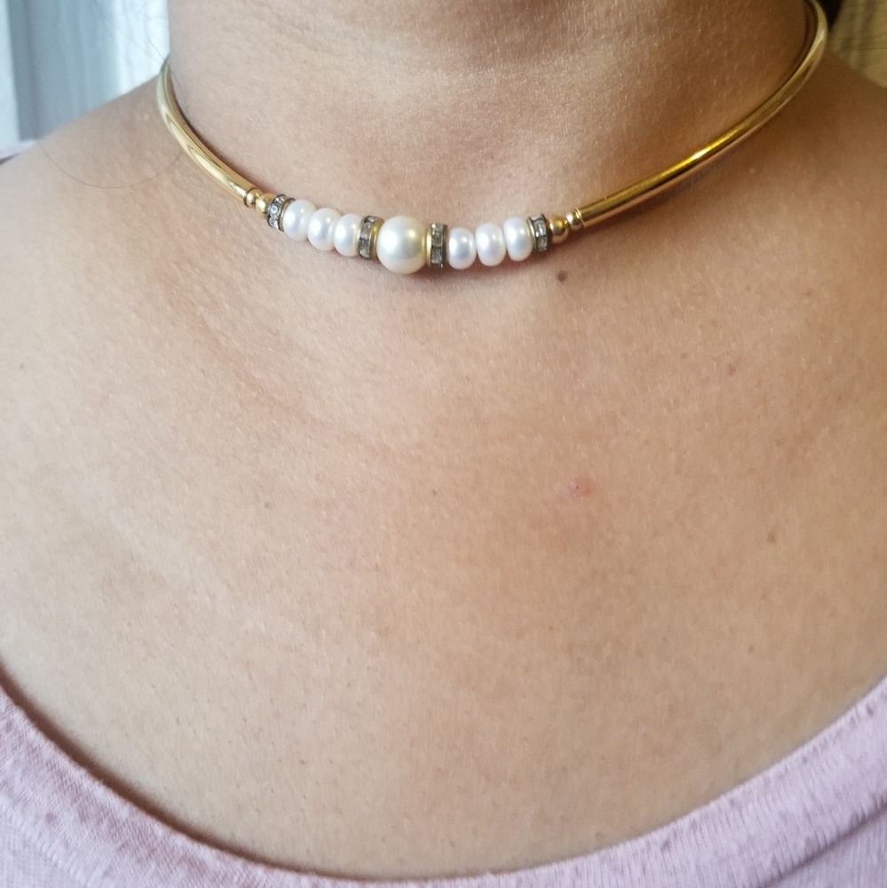 Stone n string choker